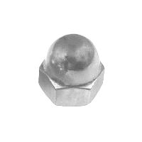 Écrou à capuchon #10-24 x 3/8" Acier plaqué Nickel