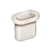 Oeillet pour vis #10, tête 19mm x 12mm - Nylon Blanc