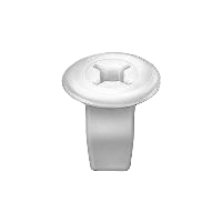 Oeillet pour vis # 10 dia. tête 16mm - Nylon Blanc
