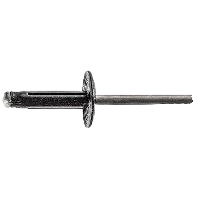 Rivet de spécialité GM type fendu (Split-Type) 3/16" dia. 3/64"-23/64" prise - Aluminium noir