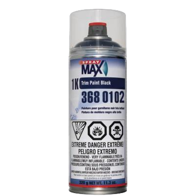 Peinture de garnitures 1K Noir Satiné 11.3oz - SprayMax