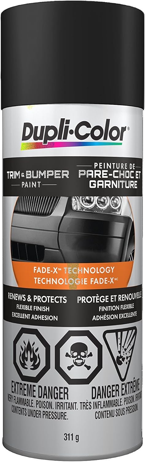 Black trim and bumper paint