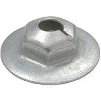 Lock Nut with Washer 1/4-20, 13/16" OD, 7/16" HEX - Zinc