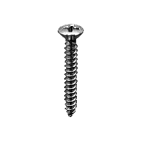 Star Screw (Phillips) #10 x 1" Zinc Self-Tapping Oval Head