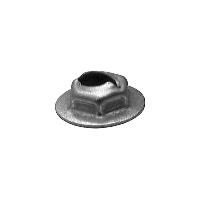 1/4" thread cutting nut Stud size 7/16" dia. HEX 11/16" dia. washer, Zinc