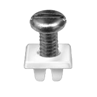 Nylon screw and nut for license plate 1/4-20 screw size