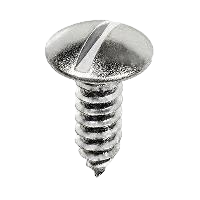 #14 x 3/4" Slotted Head License Plate Screw, Zinc