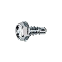 Self-Tapping Screw #10 x 1/2" Hex Head with TEKS Washer, Zinc