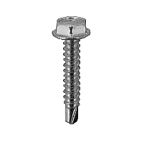 Self-Tapping Screw #10 x 1" Hex Head with TEKS Washer, Zinc