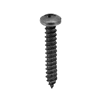 #8 x 1" Round Phillips Head (Pan) Self-Tapping Screw, Black Oxide