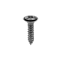 #8 x 11/16" #6 Phillips Oval Head Self-Tapping Screw with SEMS Washer - Oxide Black