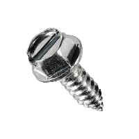 License Plate Screw #14 x 3/4" Hex Head with Washer - Zinc