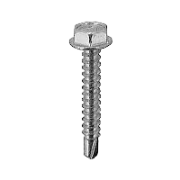 Self-Tapping Screw #8 x 3/4" Hex Head with TEKS Washer, Zinc