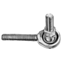 Male stud w/ball joint 3/8-24 straight