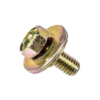 SEMS M6-1.0 x 16mm Hex Bolt with 18.5MM Washer - Yellow Zinc