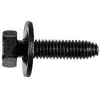 SEMS M6-1.0 x 25mm Hex Bolt with 17MM Washer - Phosphate