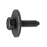 SEMS Hex Bolt M6-1.0 x 25mm Washer 24mm OD - Black Polyseal