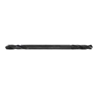 Double drill bit 1/8" x 2" high speed steel black finish - 135º split point