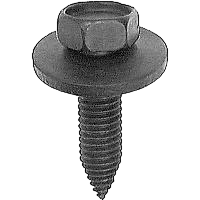 Carriage bolt M8-1.25 x 30mm Hex head SEMS, washer OD 24mm - phosphate