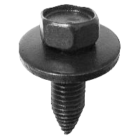 Carriage bolt M10-1.5 x 30mm metric head IND. SEMS hex with washer - phosphate