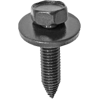 M8-1.25 x 35mm Carriage Bolt Hex Head SEMS, 24mm OD Washer - Phosphate