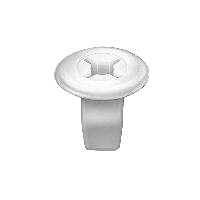 Eyelet for M4.8 screw, dia. head 18 mm - White nylon