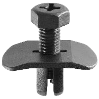 Push Type Retaining Clip with Phillips Hex Screw, 14mm x 22mm Head