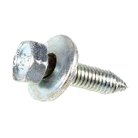 Carriage Bolt M6-1.0 x 25mm Hex. SEMS with washer - Zinc