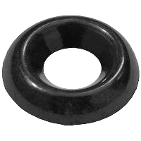 #8 brass plated domed washer - Black zinc