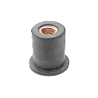 Rubber nut 1/4-20 length 0.801"