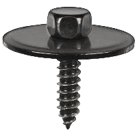 Mercedes Benz self-tapping screw M4.8-1.61 x 20MM Hex head. SEMS with washer - Black E-coat