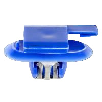 GM retaining clip with metal reinforcement for windshield pillar &amp; interior trim - Blue nylon