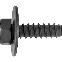 MAZDA M5-1.18 x 16MM Phillips Hex Self-Tapping Screw. SEMS - Black Phosphate