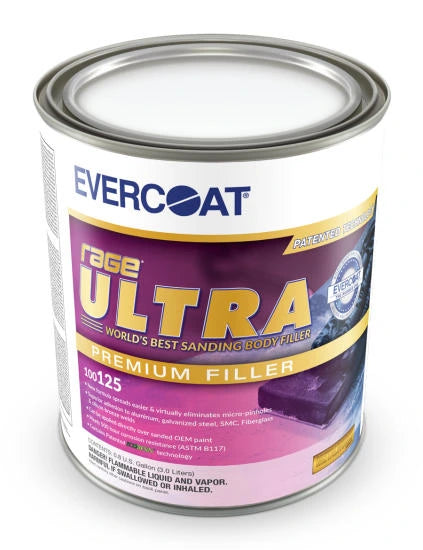 FE-800125 Rage Ultra Mastique de Remplissage Facile à Poncer avec Durcisseur - Gallon