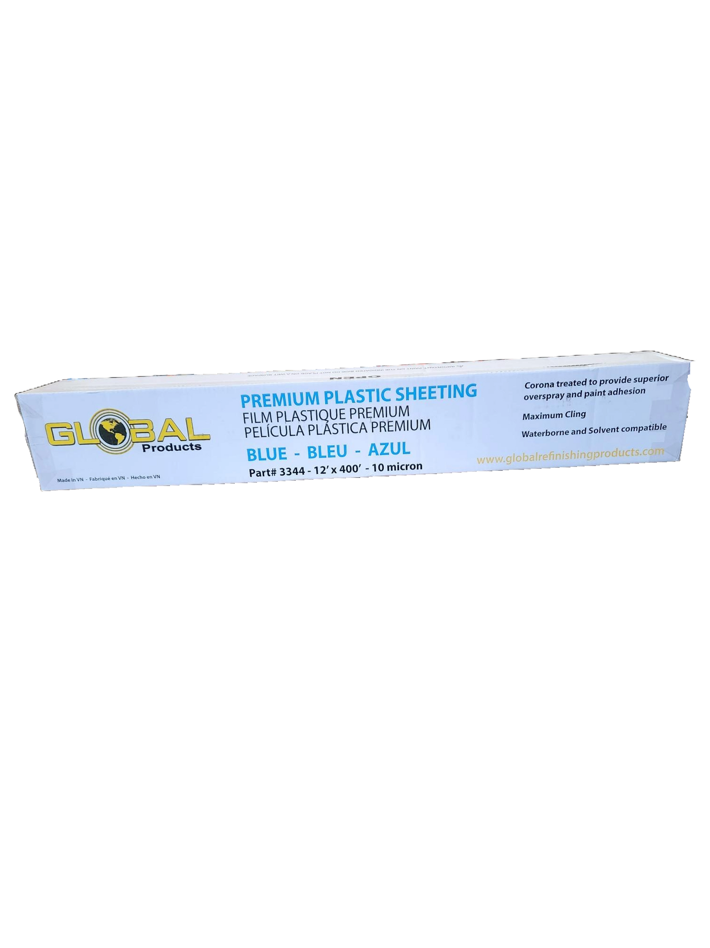 Blue premium plastic film - 12' x 400' - 10 micron